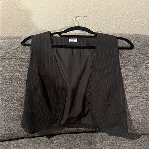 Women’s Gray Pinstripe Vest